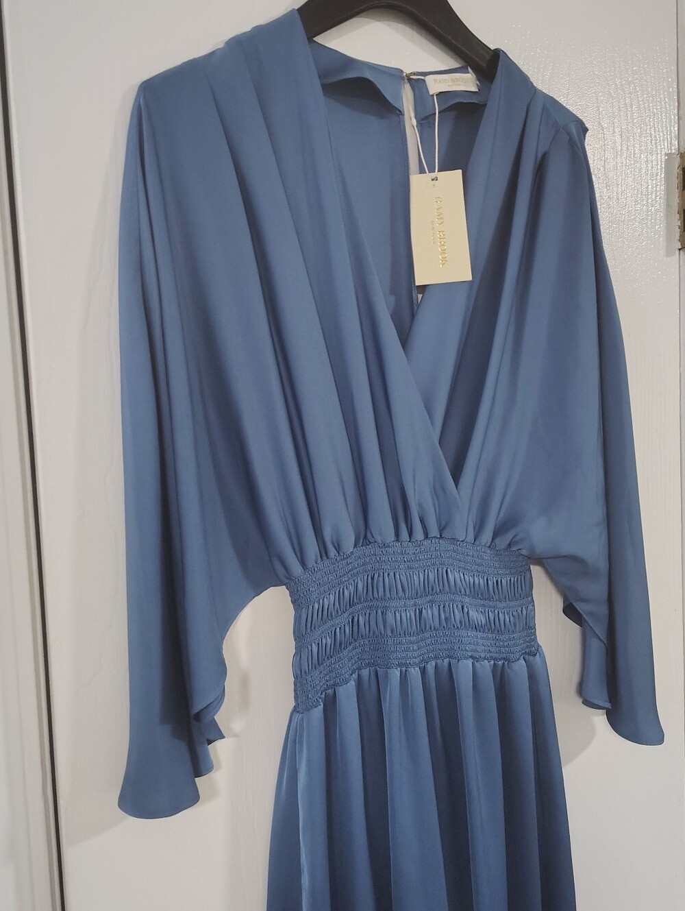 NWT $545 Ramy Brook Cheri Wide Leg Jumpsuit "True Blue" Women's XS Quiet Luxury - Picture 9 of 12